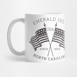Emerald Isle, NC Summertime Vacationing Patriotic Flags Mug